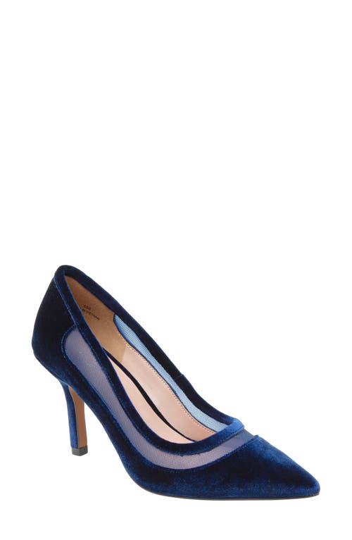 Linea Paolo Perline Pointed Toe Pump in Navy 