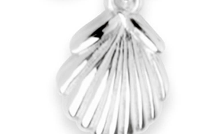 Shop Sterling Forever Marjorie Seashell Pendant Pearl Necklace In Silver