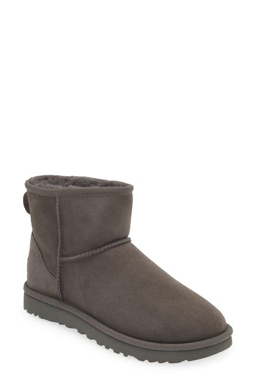 UGG(r) UGG Classic Mini II Genuine Shearling Lined Boot in Grey Suede