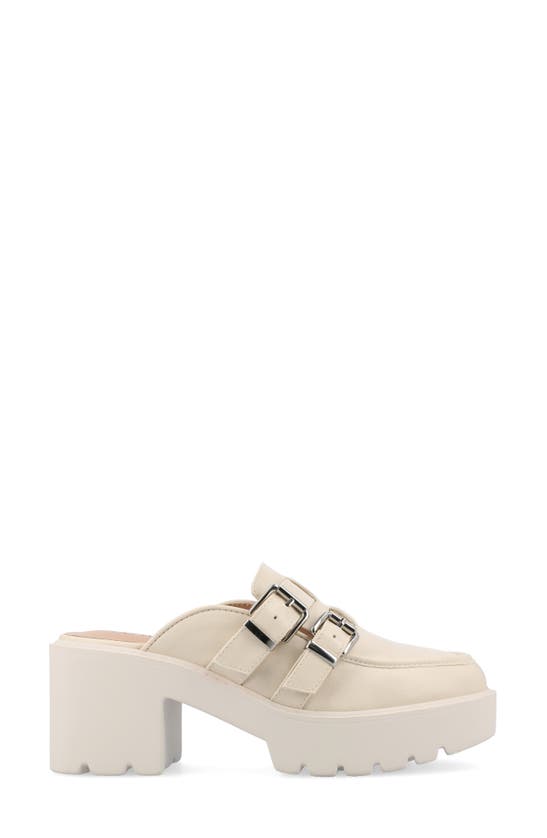 Shop Journee Collection Brydie Platform Mule In Off White