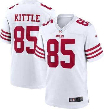 Nike 49ers 85 George Kittle White Vapor Throwback Limited Youth Jersey