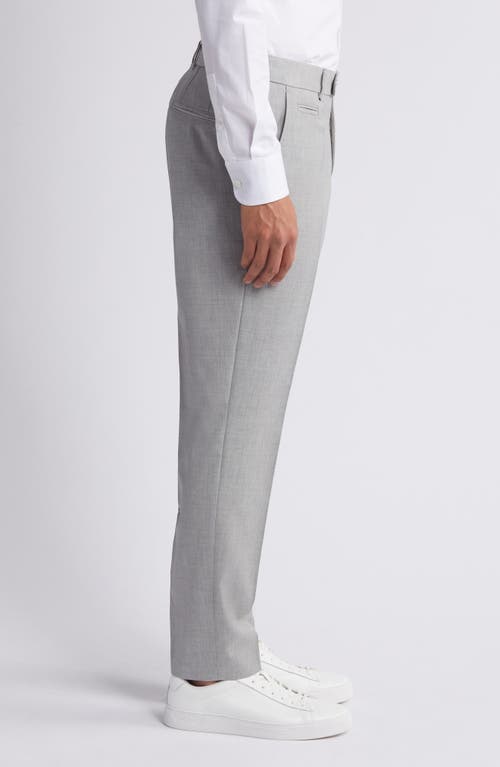 Shop Hugo Boss Boss Genius Slim Fit Virgin Wool Dress Pants In Silver