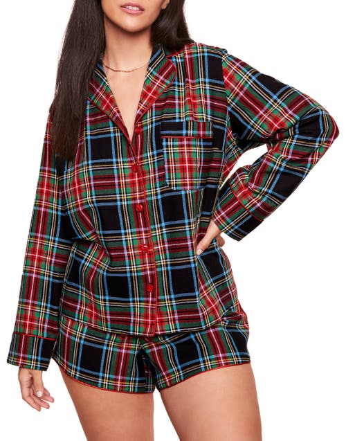 Shop Adore Me Cecelia Pajama Set In Plaid Black