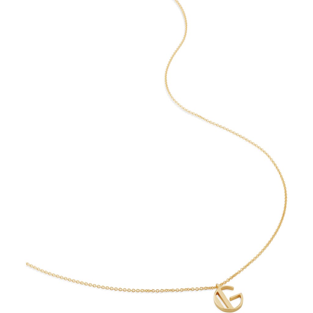 Monica Vinader Initial Pendant Necklace In 18ct Gold Vermeil/ss