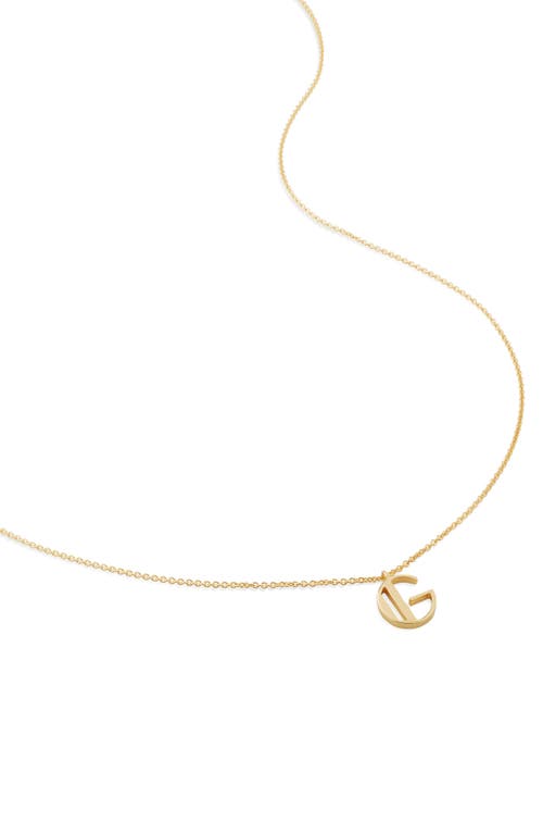 Monica Vinader Initial Pendant Necklace in 18Ct Gold Vermeil/Ss at Nordstrom