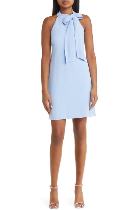 Vince Camuto Women's Signature Stretch Crepe Bow-Neck Open-Back Shift Dress  - Macy's