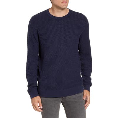 Southern Tide Grove Cable Crewneck Sweater, Blue