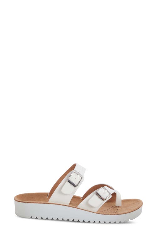 Flexus By Spring Step Bayside Wedge Slide Sandal In White