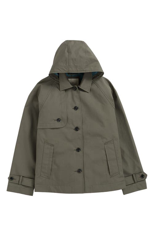 Seasalt Cornwall Neap Tide Waterproof Organic Cotton Jacket With Removable Hood In Light Nori Green