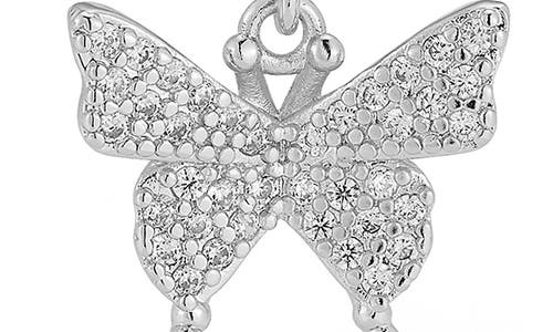 Sphera Milano Cubic Zirconia Huggie Hoop Earrings In Silver