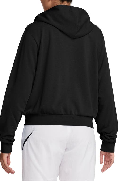 Shop Nike Sportswear Chill French Terry Full Zip Hooded Jacket In Black/sail