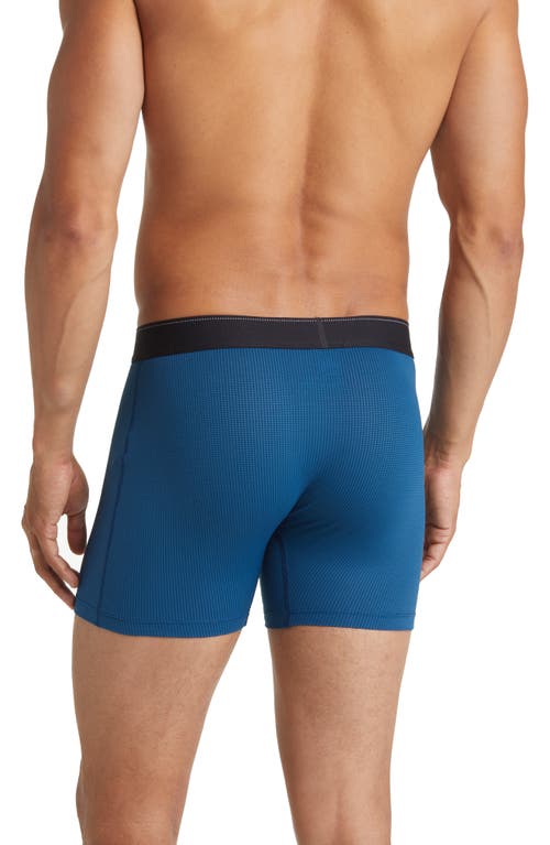 Saxx Quest Quick Dry Mesh Boxer Briefs In Slate/anchor Teal/black