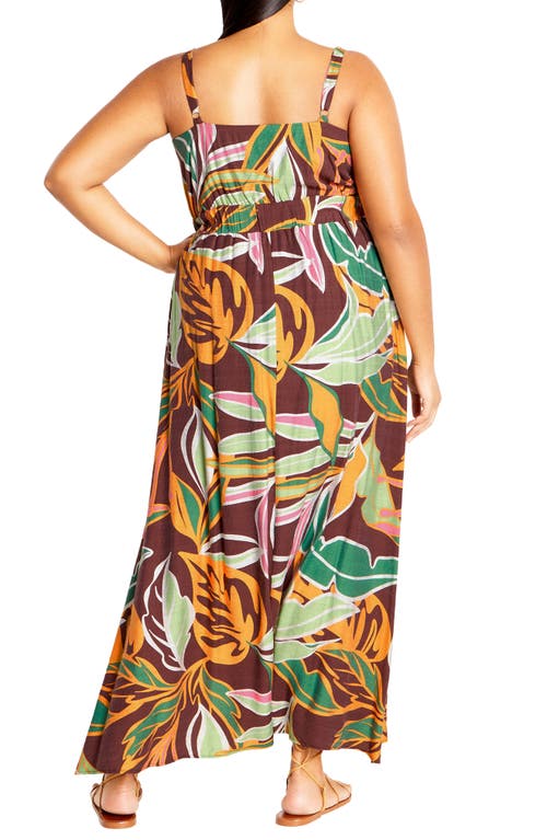 Shop City Chic Iman Floral Maxi Dress In Opulent Foligae