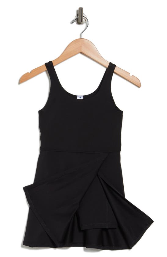 Shop Yogalicious Kids' Sleeveless Tennis Dress In Black