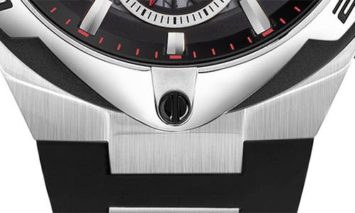 Ducati Corse Motore Chronograph Silicone Strap Watch, 49mm In Black/silver