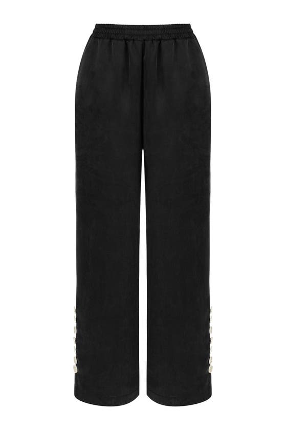 Shop Nocturne Wide Leg Pants In Black