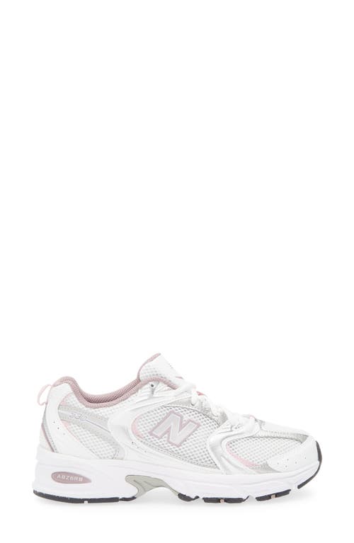 Shop New Balance Gender Inclusive 530 Sneaker In White/silver Metallic