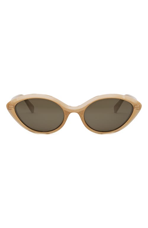 Shop Celine Cat Eye Sunglasses In Beige/brown