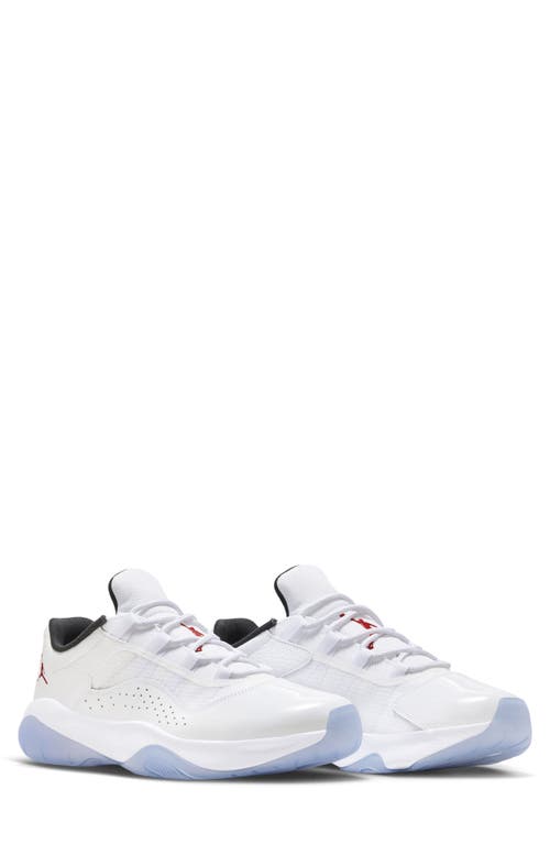 Air Jordan 11 CMFT Low Sneaker in White/Black/Varsity Red