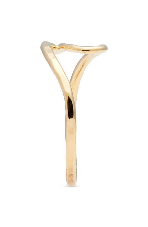 Ki-ele North Shore Swell Ring In Gold