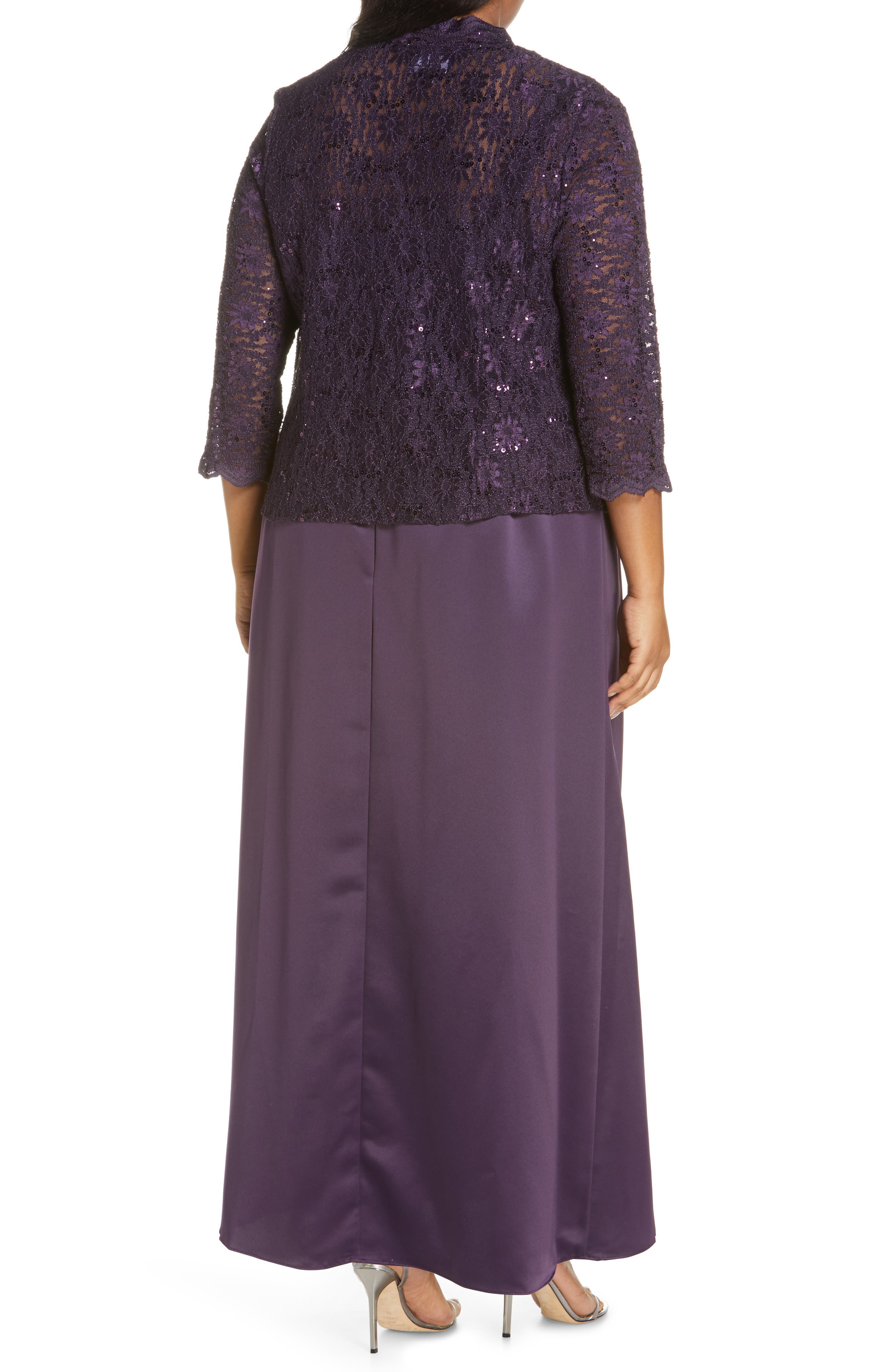 Alex Evenings Alex Evening ALine Gown & Lace Jacket Nordstrom