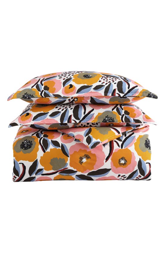 Shop Marimekko Rosarium Comforter & Sham Set In Medium Pink