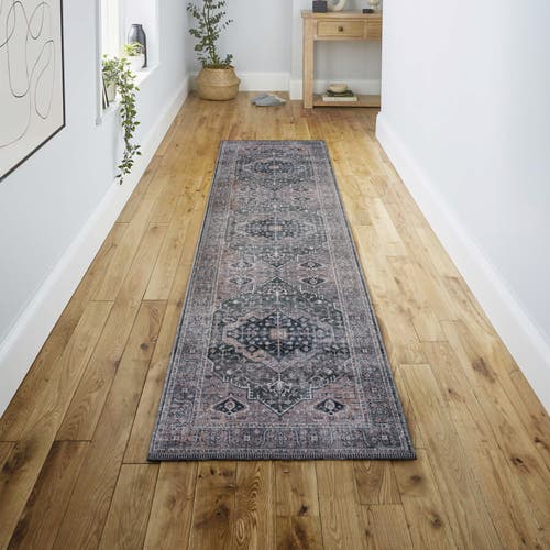 Jonathan Y Alacati Ogee Medallion Machine-washable Area Rug In Dark Green/dark Beige