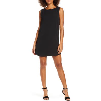 Bb Dakota Jazlyn Bubble Crepe Shift Minidress, Black