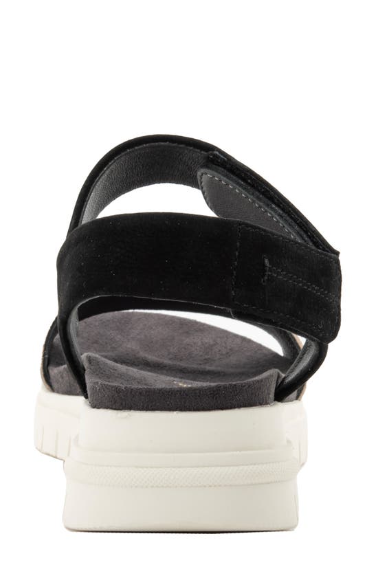 Shop David Tate Goodie Comfort Wedge Slingback Sandal In Black