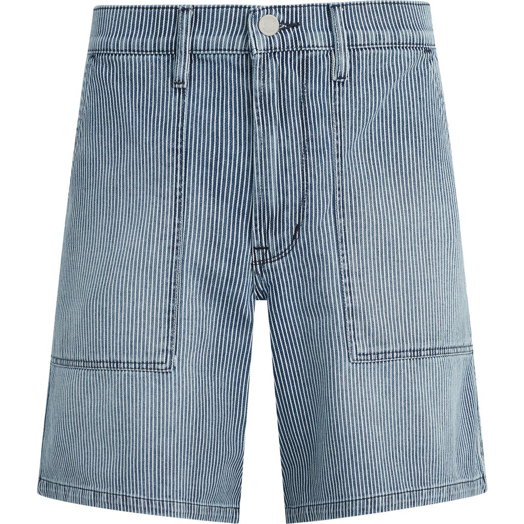 Hudson Jeans Stripe Denim Chino Shorts In Railroad