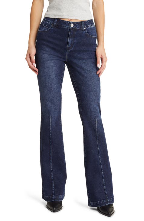 Blumarine Applique-detail High-waisted Wide-leg Jeans In Pink