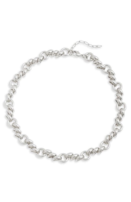 Shop Nordstrom Fancy Staggered Chain Necklace In Rhodium