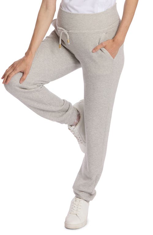 Shop Cache Coeur Billie Maternity Cotton Blend Knit Joggers In Grey