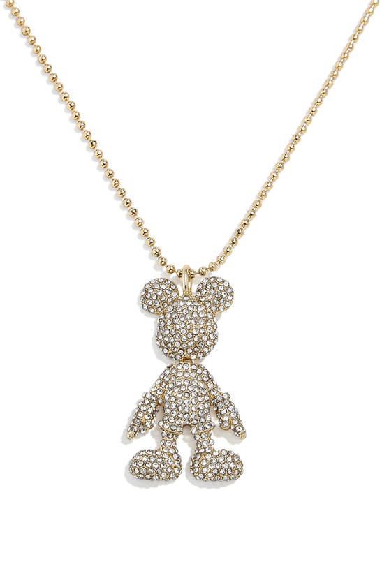 Baublebar Disney Pave Mickey Mouse Pendant Necklace, 24-27 In White/gold