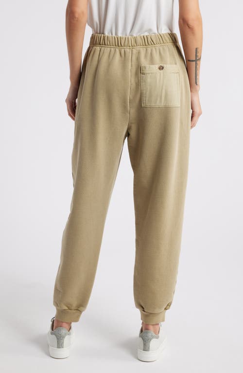 Shop Frame Button Front Cotton Blend Sweatpants In Vintage Military