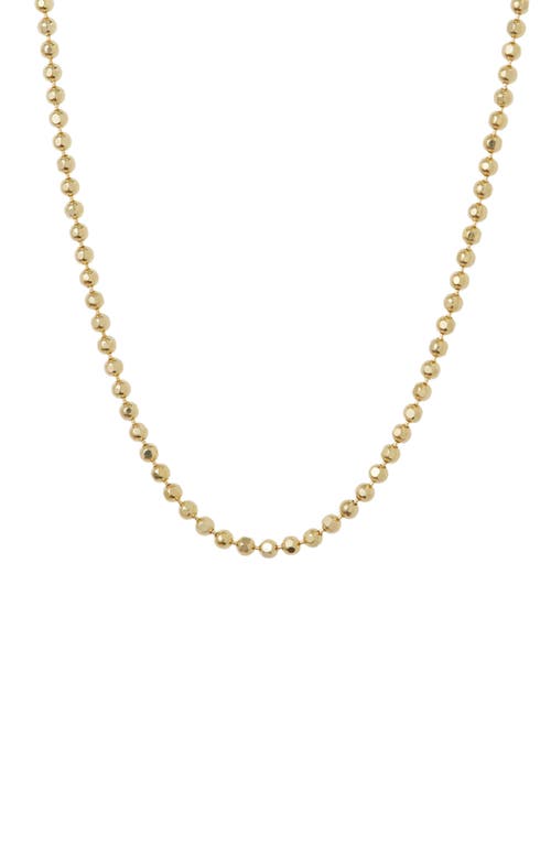 Argento Vivo Sterling Silver Ball Chain Necklace in Gold