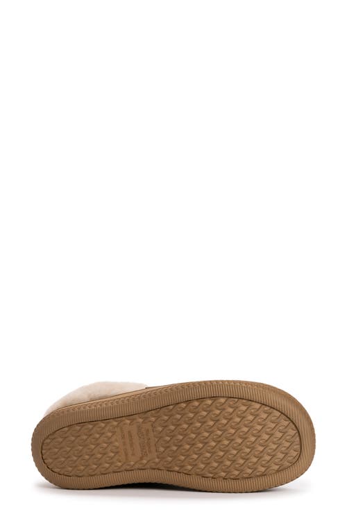 Muk Luks Neira Faux Shearling Slipper In Olive Heather Faux Boiled Wool