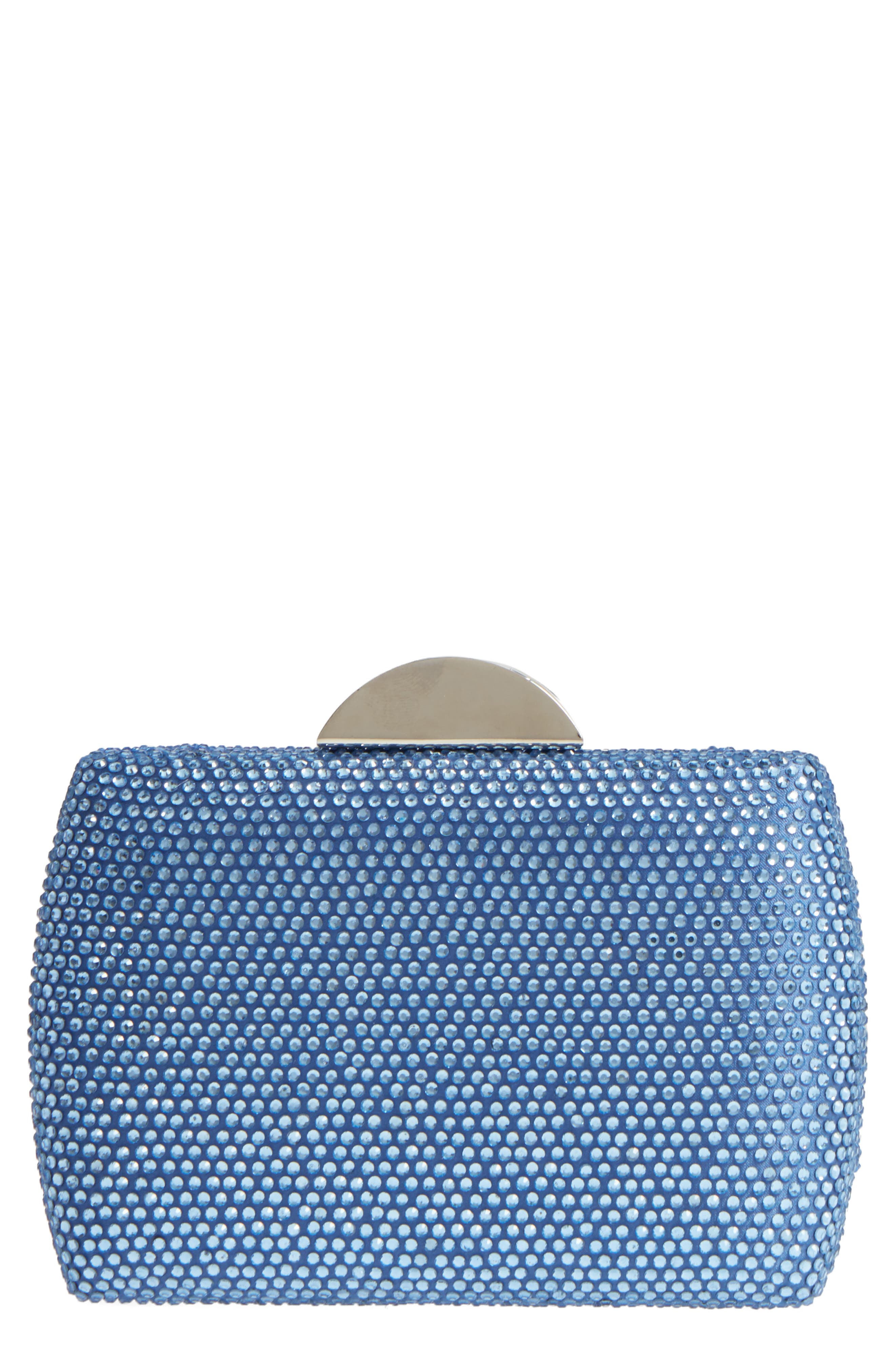 blue clutch purse