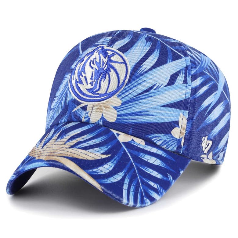47 ' Blue Dallas Mavericks Tropicalia Floral Clean Up Adjustable Hat
