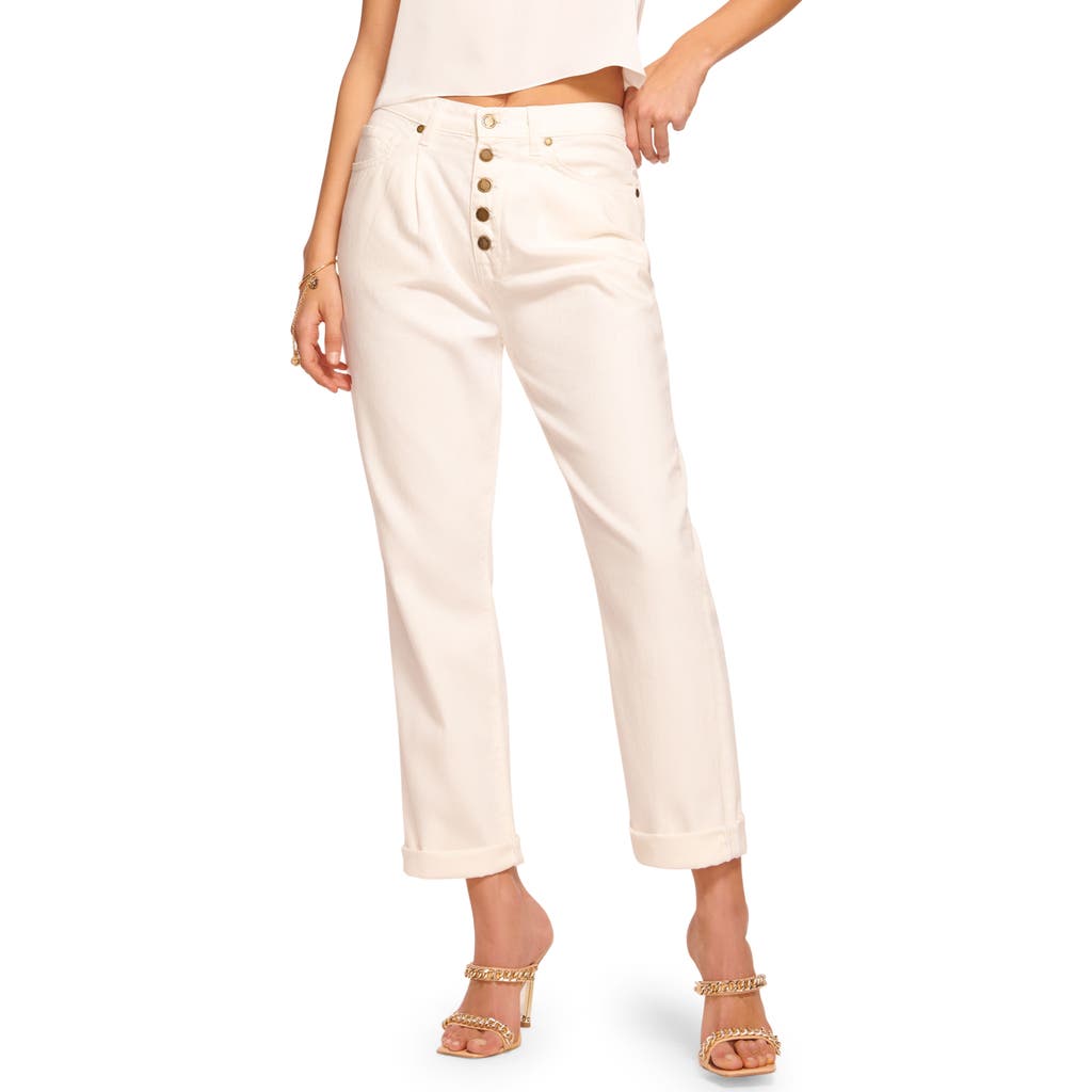 Ramy Brook Pearle Exposed Button Fly Jeans In White