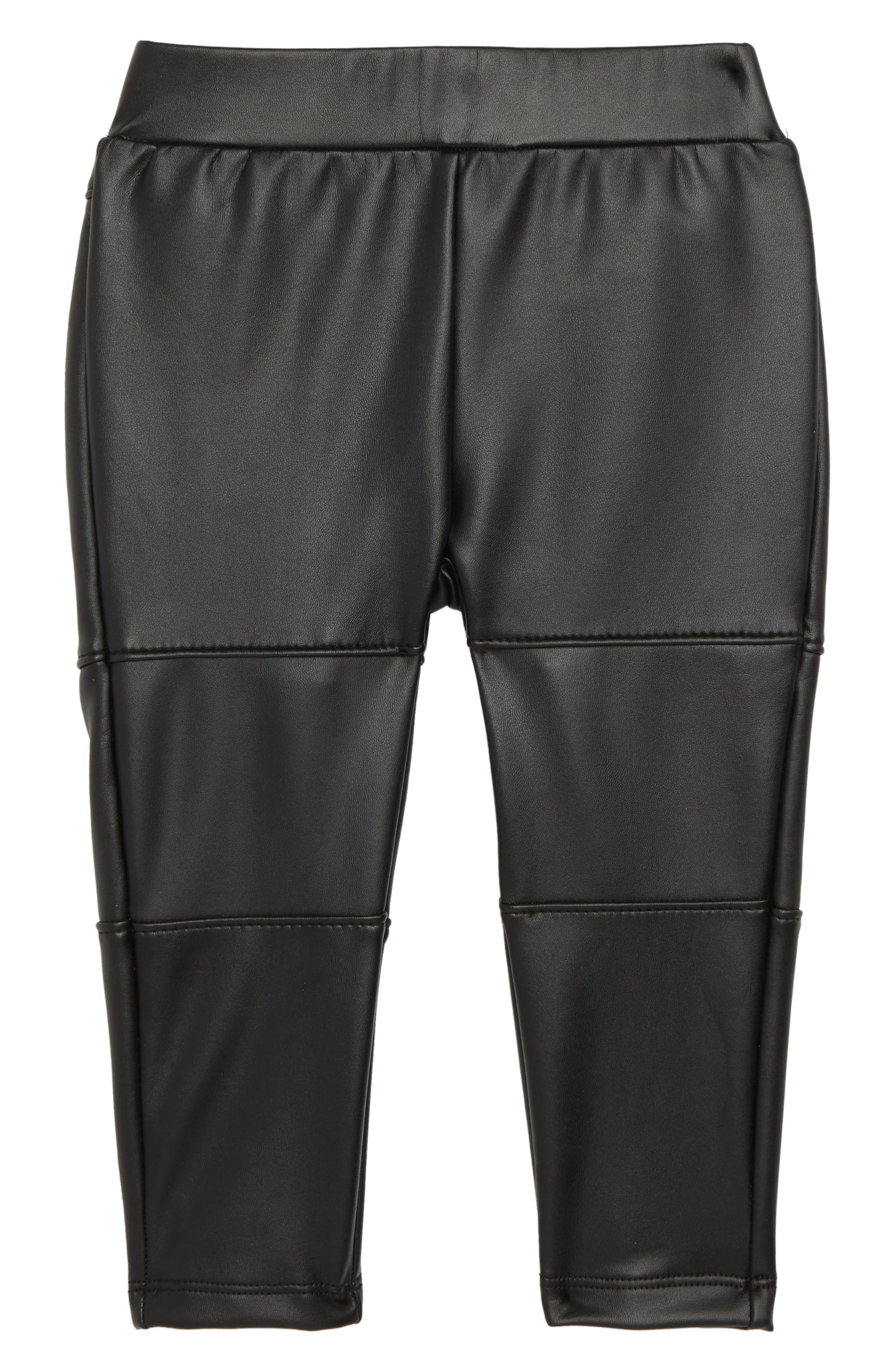 baby girl faux leather leggings