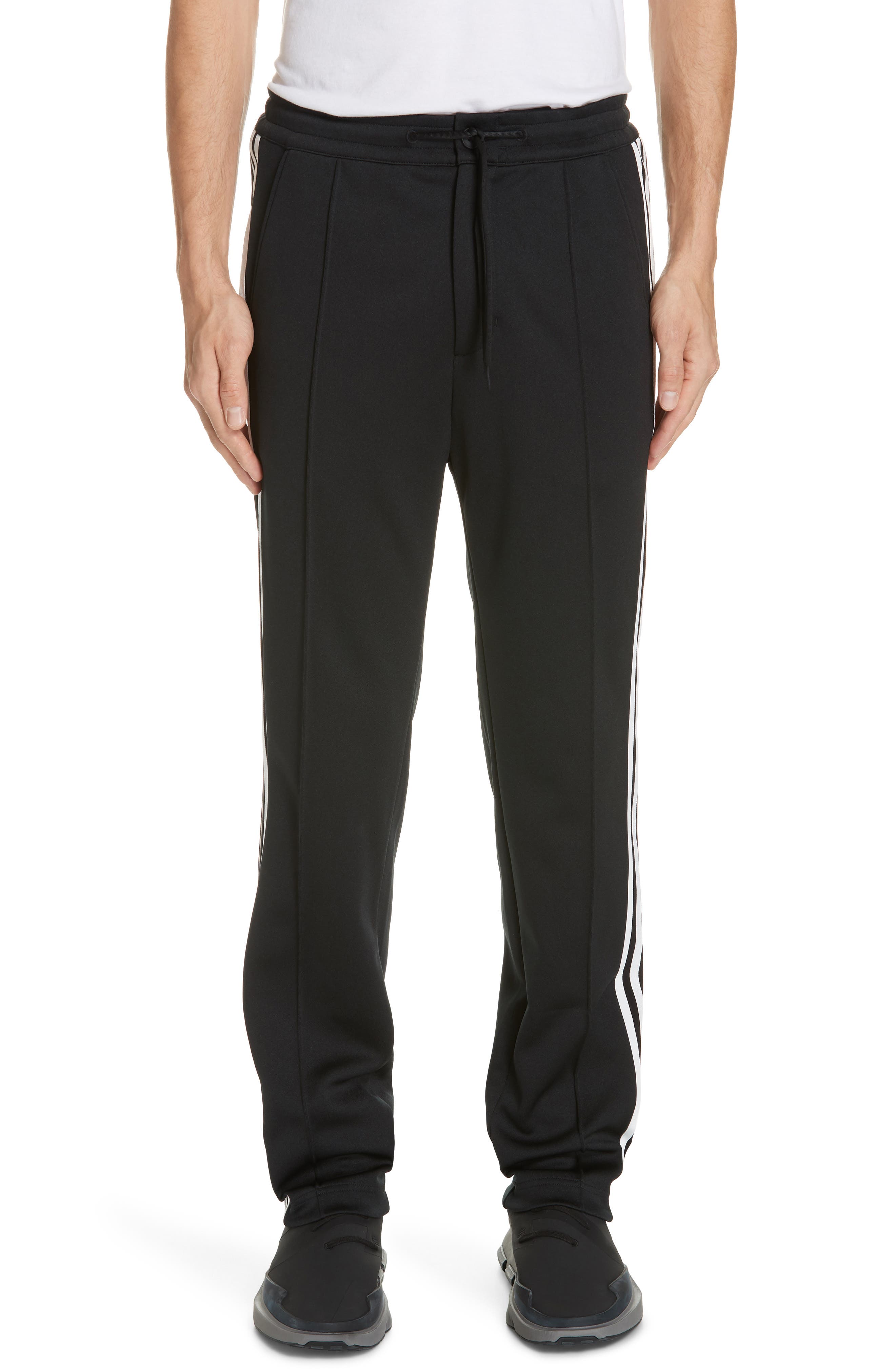 adidas 3 stripes slim fit track pants