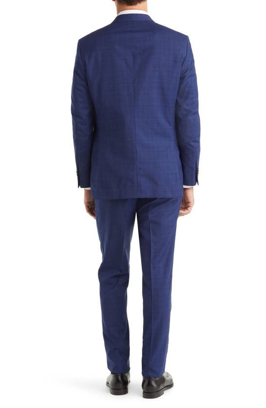 Peter Millar Tailored Fit Plaid Wool Suit In Blue | ModeSens