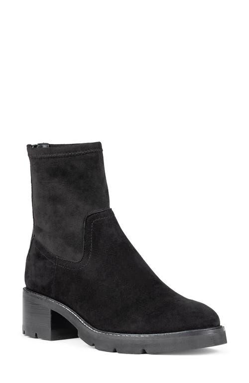 Shop Donald Pliner Snakeskin Embossed Trim Boot In Black