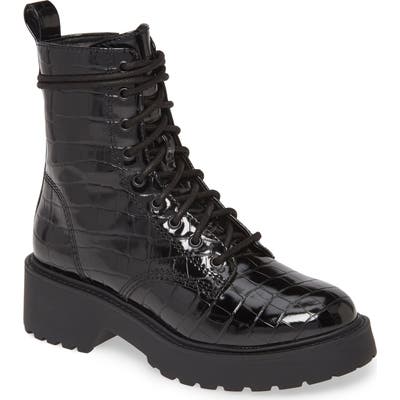 Steve Madden Tornado Combat Boot, Black
