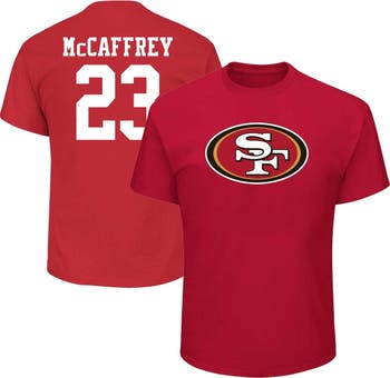 FANATICS Men's Fanatics Branded Christian McCaffrey Scarlet San Francisco  49ers Big & Tall Player Name & Number T-Shirt