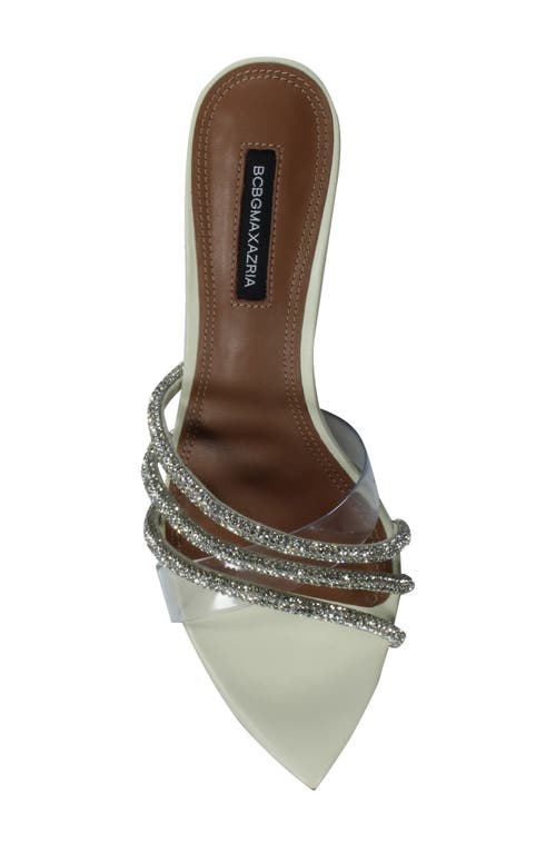 Shop Bcbgmaxazria Delanie Sandal In Clear/optic White