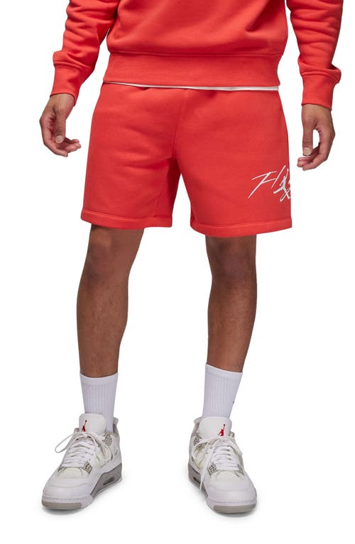Jordan Fleece Sweat Shorts In Red