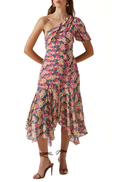 Calvin Klein Women's Plus Size Ruffle Hem Midi Dress, Meadow