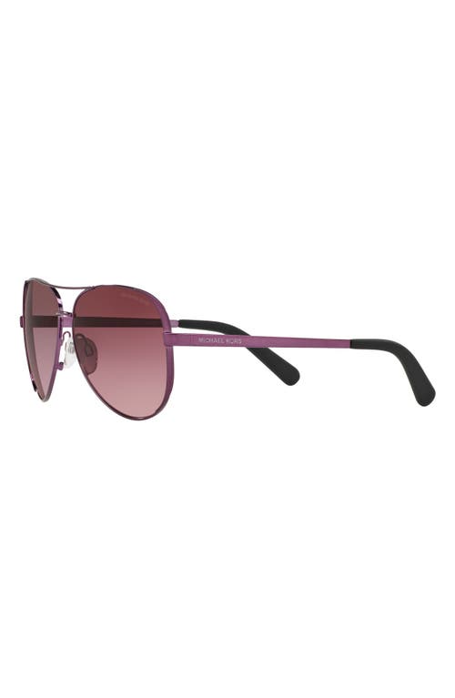 Michael Kors Collection 59mm Aviator Sunglasses In Plum/burgundy Gradient